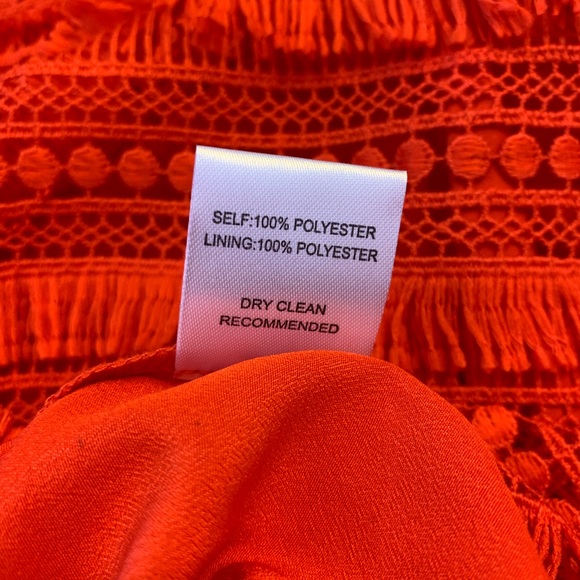Ali & Jay Lulu’s Red Orange Fringe Lace Dress NWT - Picture 7 of 8